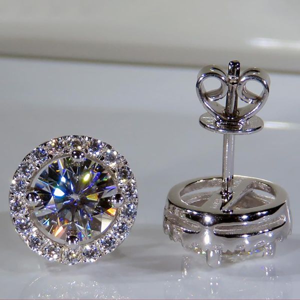 au585 white gold women stud earrings moissanite diamonds 2 carat round elegant wedding party engagement anniversary trendy, Golden;silver
au585 white gold women stud earrings moissanite diamonds 2 carat round elegant wedding party engagement anniversary trendy, Golden;silver