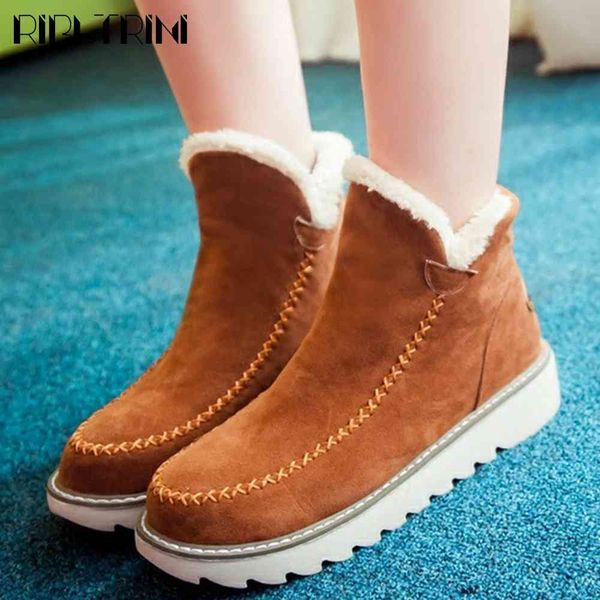 boots warm lady sewing round toe platform wees shoes slip on leisure winter snowwomen designer boots, Black
boots warm lady sewing round toe platform wees shoes slip on leisure winter snowwomen designer boots, Black