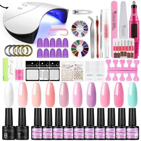 nail art kits gel polish kit uv led lamp with set semi-permanent varnish supplies professional for manicure nails tool
nail art kits gel polish kit uv led lamp with set semi-permanent varnish supplies professional for manicure nails tool