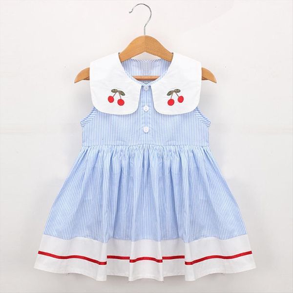 summer girls cute doll girl dress collar sleeveless fruit stripe princess children baby kids clothing for, Red;yellow
summer girls cute doll girl dress collar sleeveless fruit stripe princess children baby kids clothing for, Red;yellow