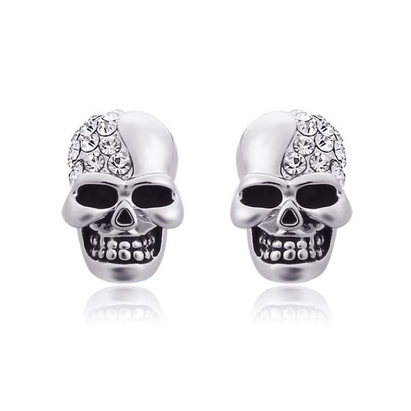 men vintage gothic metal alloy stud earrings crystal zircon hip hop punk skeleton for halloween jewelry, Golden;silver
men vintage gothic metal alloy stud earrings crystal zircon hip hop punk skeleton for halloween jewelry, Golden;silver