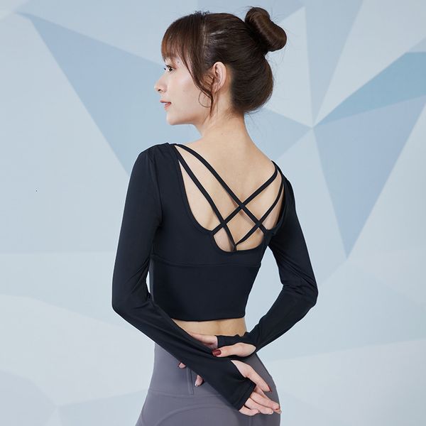 women's t-shirt beautiful back sports big cht t-shirt yoga women's fitns long sleeve running cloth spring, White
women's t-shirt beautiful back sports big cht t-shirt yoga women's fitns long sleeve running cloth spring, White