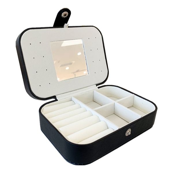 korean style fresh and simple girl earrings plate portable leather necklace ring multi function jewelry storage box 211014, Black;white
korean style fresh and simple girl earrings plate portable leather necklace ring multi function jewelry storage box 211014, Black;white