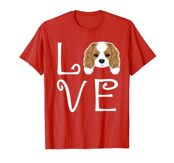 cavalier king charles spaniel love dog owner puppy t-shirt, White;black