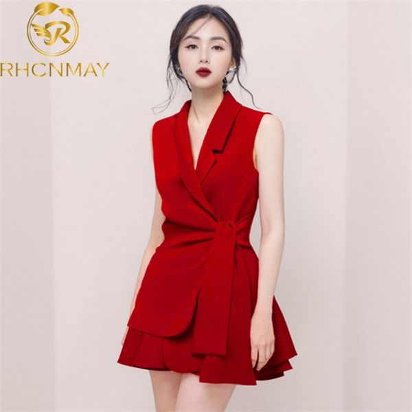 summer lace-up business suit 2 piece set runway women collar sleeveless long blazers vest + mini skirt two 210506, White
summer lace-up business suit 2 piece set runway women collar sleeveless long blazers vest + mini skirt two 210506, White