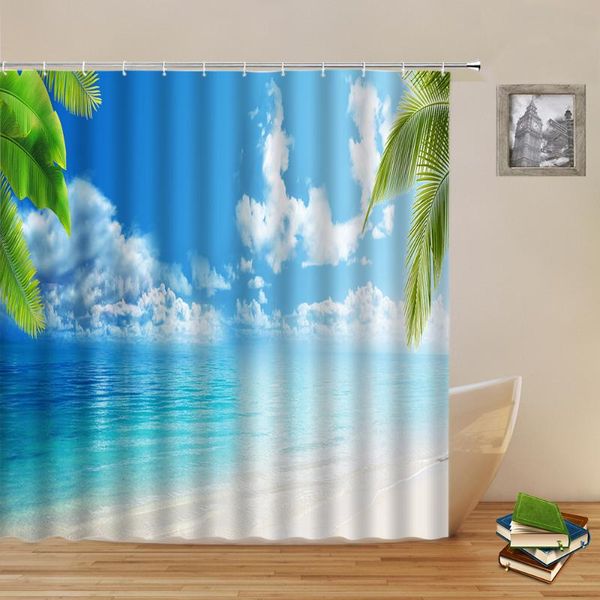 natural scenery shower curtains blue sky white cloud ocean beach landscape waterproof curtain set bathroom decor with hooks
natural scenery shower curtains blue sky white cloud ocean beach landscape waterproof curtain set bathroom decor with hooks