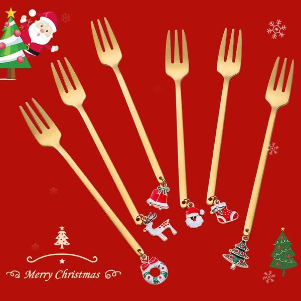 forks creative christmas 304 stainless steel fruit fork dinnerware set gold silver color cake dessert reusable teaspoons kitchen
forks creative christmas 304 stainless steel fruit fork dinnerware set gold silver color cake dessert reusable teaspoons kitchen
