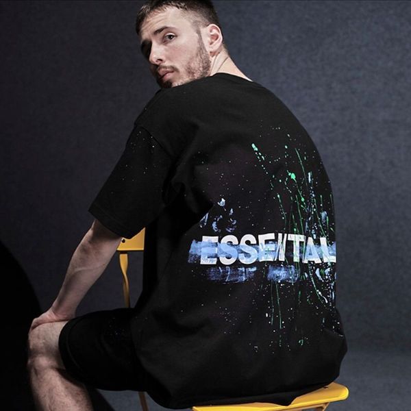 feel of god fog double line sentials high street short sleeve splash ink graffiti men's and women's same size t-shirt, White;black
feel of god fog double line sentials high street short sleeve splash ink graffiti men's and women's same size t-shirt, White;black