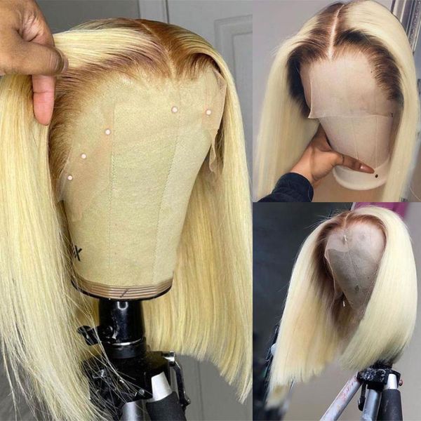 150% short bob lace front wig pre plucked brazilian remy #4/613 honey blonde ombre human hair wigs for black women, Black;brown
150% short bob lace front wig pre plucked brazilian remy #4/613 honey blonde ombre human hair wigs for black women, Black;brown