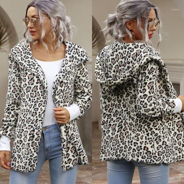 autumn winter plush leopard coats for women's 2021 fashion long sleeve lapel collar cardigan coat jackets sweatshirts, Black;brown
autumn winter plush leopard coats for women's 2021 fashion long sleeve lapel collar cardigan coat jackets sweatshirts, Black;brown