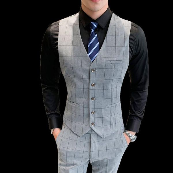 men's vests grey plaid trousers and suit vest, business wedding party + pants s-5xl autumn pant waistcoat, Black;white
men's vests grey plaid trousers and suit vest, business wedding party + pants s-5xl autumn pant waistcoat, Black;white