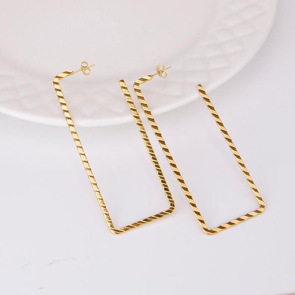 hoop & huggie stainless steel stud earring for women gold color nice shape rectangle fashion jewelry korean party earrings 2021, Golden;silver
hoop & huggie stainless steel stud earring for women gold color nice shape rectangle fashion jewelry korean party earrings 2021, Golden;silver