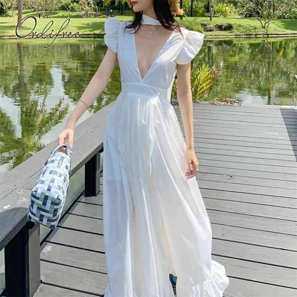 summer deep v neck slit dress women white maxi ruffle tunic long beach 210513, Black;gray
summer deep v neck slit dress women white maxi ruffle tunic long beach 210513, Black;gray