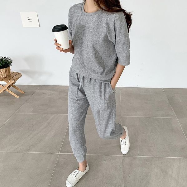 women's jumpsuits & rompers solid color set of two pieces spring korean fall down short sleeve sweatpants + elastic waistband sports pa, Black;white
women's jumpsuits & rompers solid color set of two pieces spring korean fall down short sleeve sweatpants + elastic waistband sports pa, Black;white