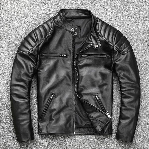 men's leather & faux .s.brand black cowhide jacket.men genuine coat. quality biker clothes.fashion
men's leather & faux .s.brand black cowhide jacket.men genuine coat. quality biker clothes.fashion