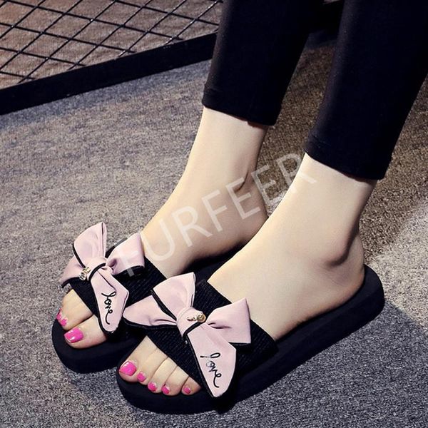 slippers women's summer seaside black bow wedge sandals women slides indoor home shoes outdoor beach flip flops big size 33-42
slippers women's summer seaside black bow wedge sandals women slides indoor home shoes outdoor beach flip flops big size 33-42