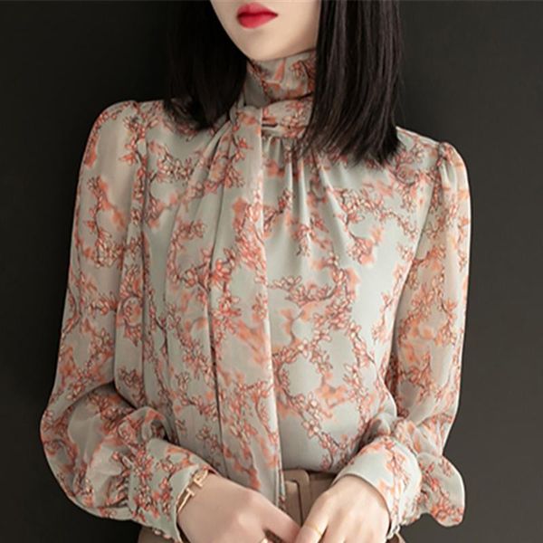 women's blouses & shirts women long sleeve chiffon loose lady spring autumn style casual turtleneck printed blusas, White
women's blouses & shirts women long sleeve chiffon loose lady spring autumn style casual turtleneck printed blusas, White