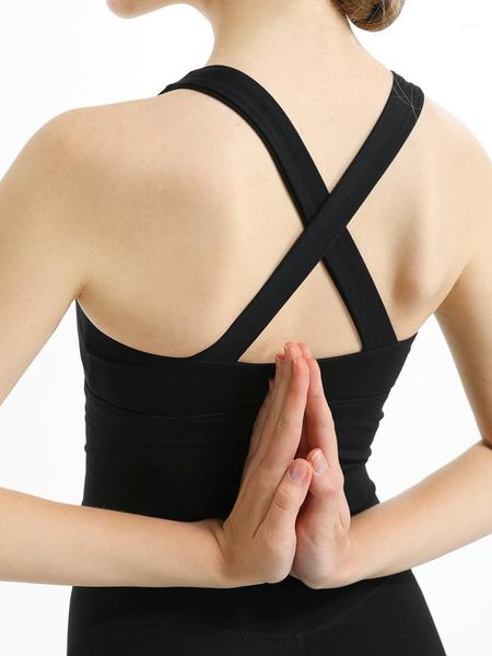 women padded sports yoga bra sleeveless solid color u-shaped neck cross strap crop fitness sportswear gym push-up bras outfit
women padded sports yoga bra sleeveless solid color u-shaped neck cross strap crop fitness sportswear gym push-up bras outfit