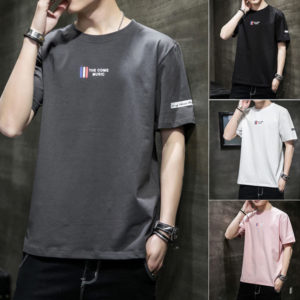 men's t shirts 2021 short sleeve summer fashion brand loose half clothes, White;black
men's t shirts 2021 short sleeve summer fashion brand loose half clothes, White;black