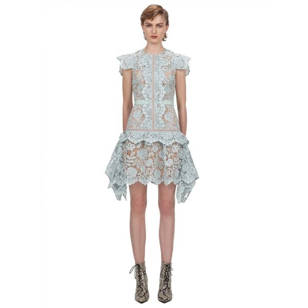 casual dresses summer runway self portrait lace women's o-neck ruffles hollow out splice irregular sweet party 44ww, Black;gray
casual dresses summer runway self portrait lace women's o-neck ruffles hollow out splice irregular sweet party 44ww, Black;gray