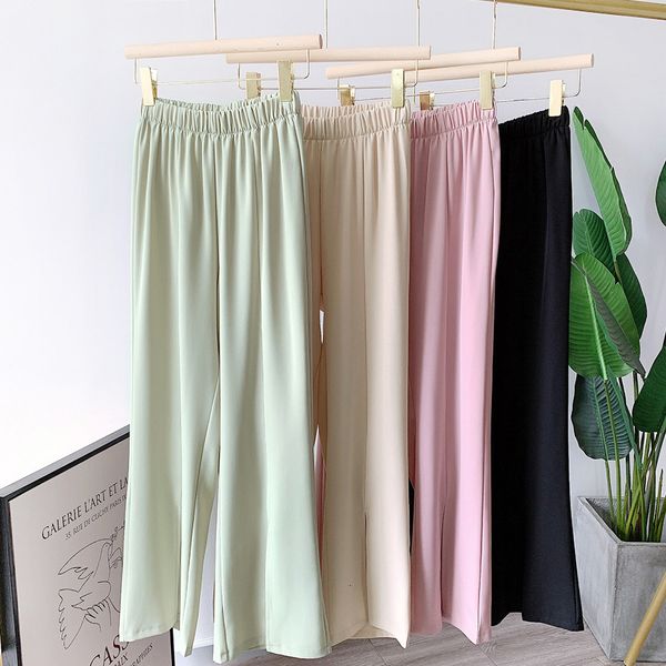 women's pants & capris spring high waist casual female trousers outwear wide leg split hem ninth length stright i9sy, Black;white
women's pants & capris spring high waist casual female trousers outwear wide leg split hem ninth length stright i9sy, Black;white