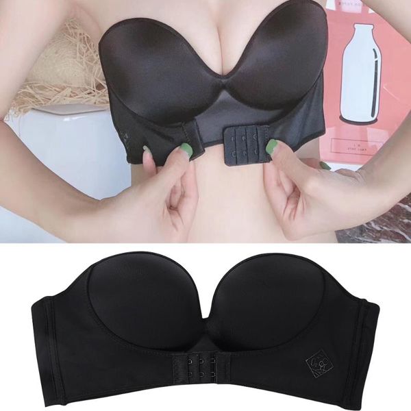 bras front closure strapless bra women invisible backless brassiere push up lingerie seamless bralette for wedding dress, Red;black
bras front closure strapless bra women invisible backless brassiere push up lingerie seamless bralette for wedding dress, Red;black
