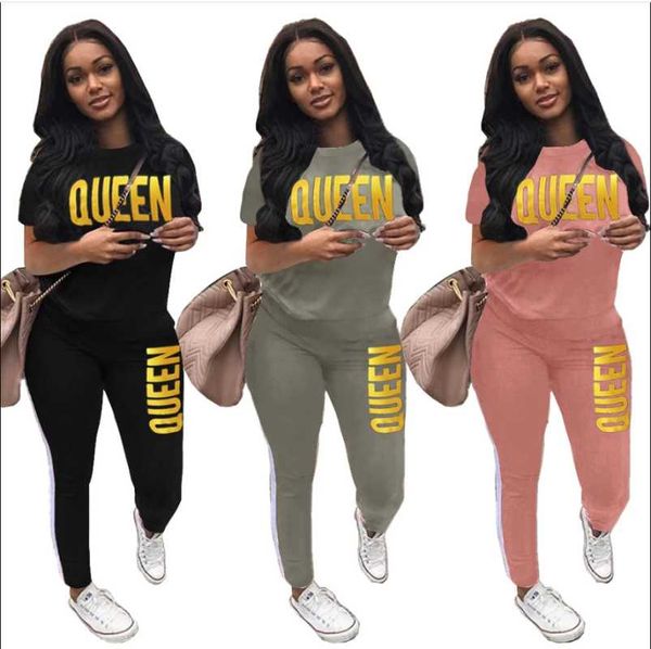 zoctuo queen letters print two piece outfit spring automn women tacksuit round neck suits for women's pants, White
zoctuo queen letters print two piece outfit spring automn women tacksuit round neck suits for women's pants, White