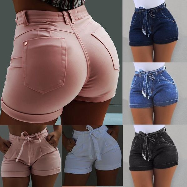 women denim shorts jeans 5 color 8 size belt fashion summer pockets button women's, Blue
women denim shorts jeans 5 color 8 size belt fashion summer pockets button women's, Blue