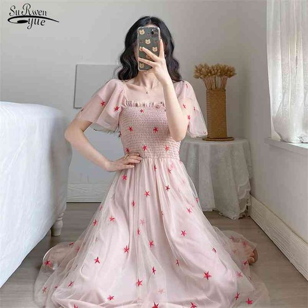 vestido summer high waist dress short sleeve vintage pink butterfly sweet embroidered chic mesh es 10122 210421, Black;gray
vestido summer high waist dress short sleeve vintage pink butterfly sweet embroidered chic mesh es 10122 210421, Black;gray