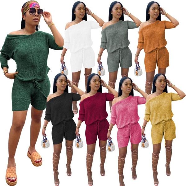 women's tracksuits fashion sloping shoulder solid women casual sets slash neck half sleeve loose regular tees+high waist drawstring sho, Gray
women's tracksuits fashion sloping shoulder solid women casual sets slash neck half sleeve loose regular tees+high waist drawstring sho, Gray