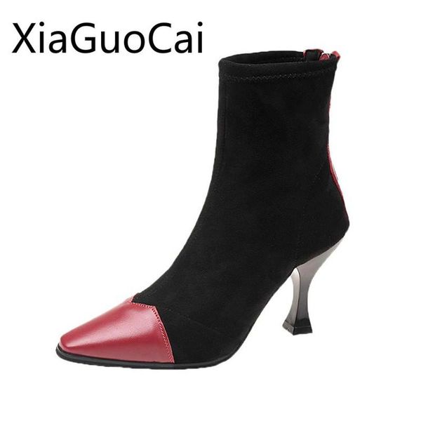 boots shoes female 2021 women's short was thin elastic socks color high heels ins, Black
boots shoes female 2021 women's short was thin elastic socks color high heels ins, Black