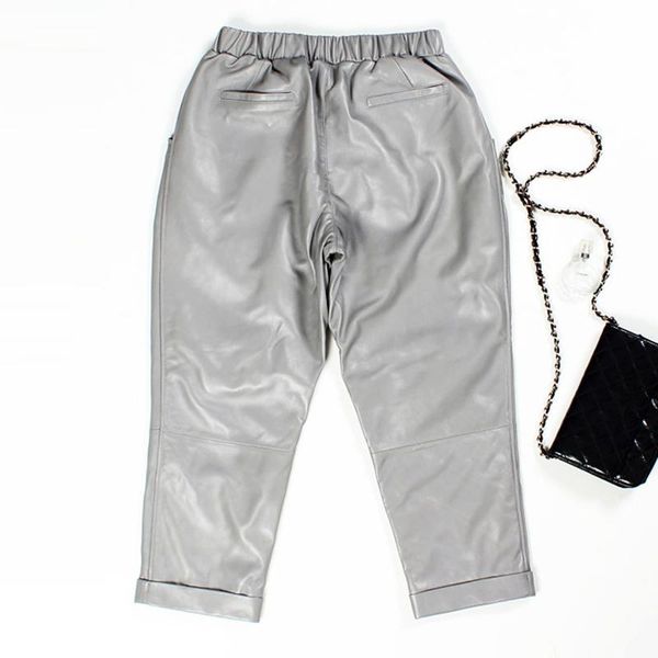 women's pants & capris 2021 spring harem elastic waist streetwear vintage women trousers casual genuine leather, Black;white
women's pants & capris 2021 spring harem elastic waist streetwear vintage women trousers casual genuine leather, Black;white