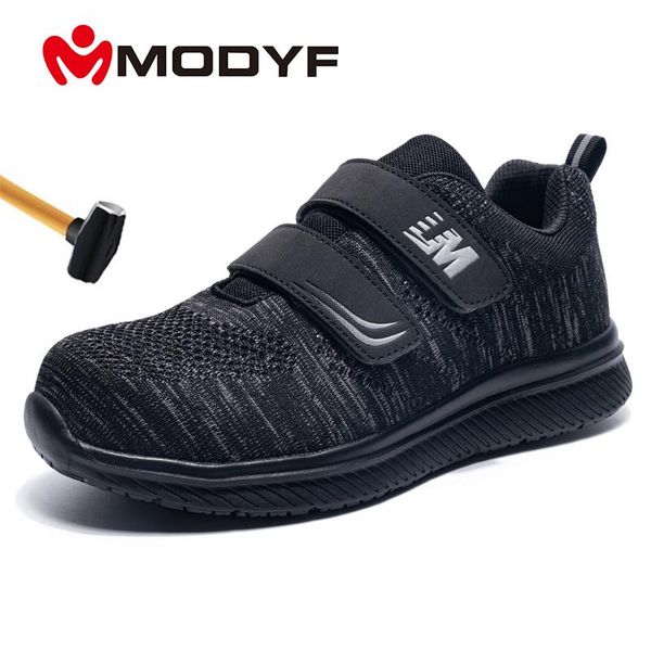 boots modyf men's safety shoes steel toe hook&loop construction protective footwear lightweight breathable shockproof work, Black
boots modyf men's safety shoes steel toe hook&loop construction protective footwear lightweight breathable shockproof work, Black