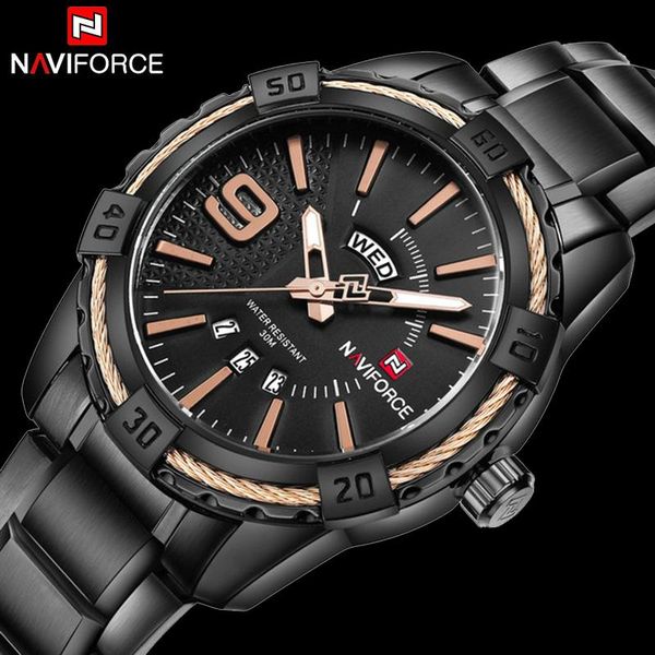 wristwatches 2021 men's watches fashion brand naviforce sport quartz watch men waterproof analog stainless steel calendar clock, Slivery;brown
wristwatches 2021 men's watches fashion brand naviforce sport quartz watch men waterproof analog stainless steel calendar clock, Slivery;brown
