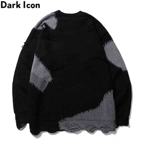 patchwork ripped sweater men crew neck hipster men's sweater knitwear sweaters man 210603, White;black
patchwork ripped sweater men crew neck hipster men's sweater knitwear sweaters man 210603, White;black