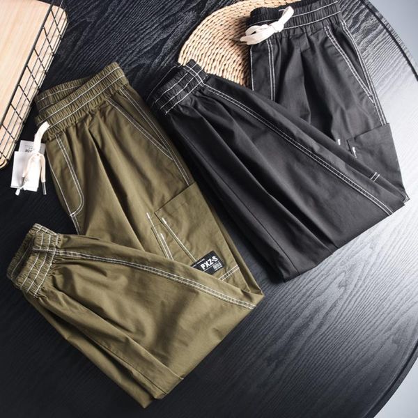 men's pants 2021autumn washed yarn card overalls pure cotton ankle banded men 's simplicity casual, Black
men's pants 2021autumn washed yarn card overalls pure cotton ankle banded men 's simplicity casual, Black