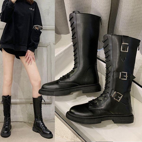 boots goth 2021 winter flats belt buckle fashion women mid-calf snow motorcycle platform warm wedges shoes mujer zapatos, Black
boots goth 2021 winter flats belt buckle fashion women mid-calf snow motorcycle platform warm wedges shoes mujer zapatos, Black