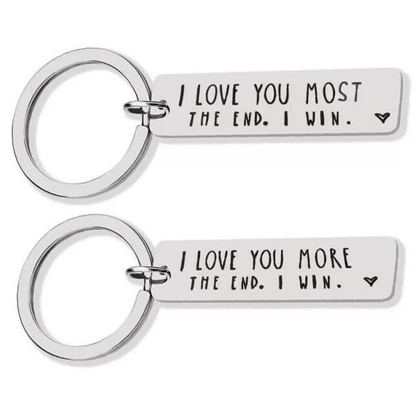 creative keyrings stainless steel i love you most morevparty favor the end i win couples keychain metal key holders
creative keyrings stainless steel i love you most morevparty favor the end i win couples keychain metal key holders