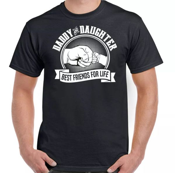 daddy and daughter t shirt man friends for life funny father day gift, White;black
daddy and daughter t shirt man friends for life funny father day gift, White;black