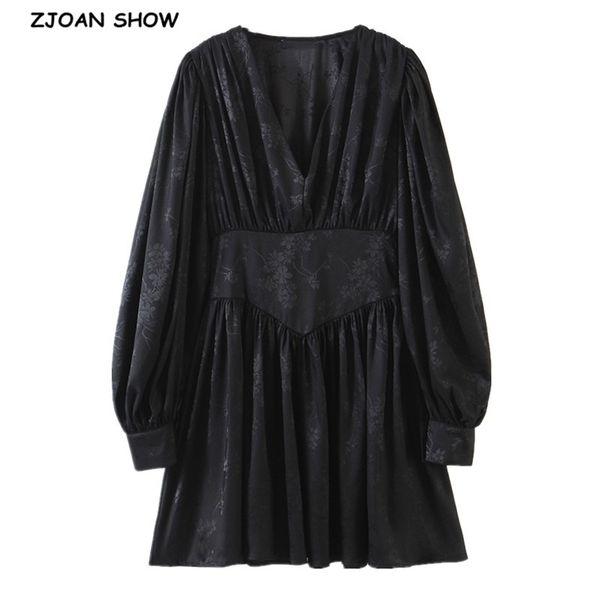 retro women jacquard flower black satin mini dress pleated ruched slim waist long sleeve short autumn party dresses 210429, Black;gray
retro women jacquard flower black satin mini dress pleated ruched slim waist long sleeve short autumn party dresses 210429, Black;gray