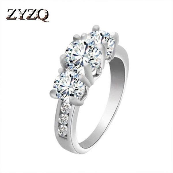 wedding rings zyzq classic romantic bridal for women with triple dazzling crystal cubic zircon stone engagement wholesale, Slivery;golden
wedding rings zyzq classic romantic bridal for women with triple dazzling crystal cubic zircon stone engagement wholesale, Slivery;golden