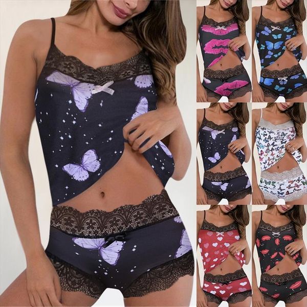 spaghetti strap lace pajama set women sleepwear sleeveless pyjama bowknot sleep shorts pijama suit nighties, Black;red
spaghetti strap lace pajama set women sleepwear sleeveless pyjama bowknot sleep shorts pijama suit nighties, Black;red