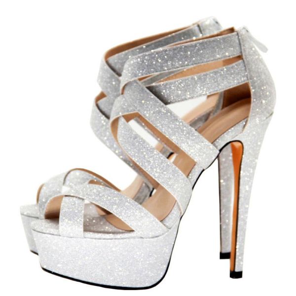 minan ser women's sandals, 16cm high and shimmering silver mesh crossed with stylish sandals for wedding parties, Black
minan ser women's sandals, 16cm high and shimmering silver mesh crossed with stylish sandals for wedding parties, Black