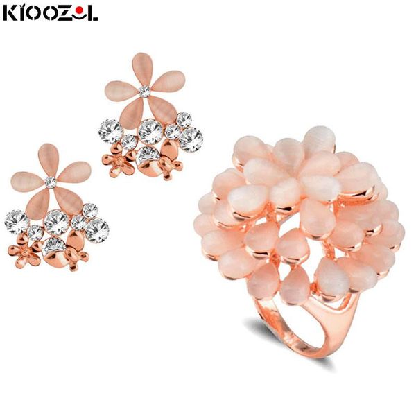 earrings & necklace kioozol korean fashion crystal petal stud with rings for women's jewelry set wedding party accessories gifts 016 ko, Silver
earrings & necklace kioozol korean fashion crystal petal stud with rings for women's jewelry set wedding party accessories gifts 016 ko, Silver