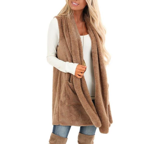women's spring winter long vest female waistcoat sleeveless jacket women fleece fur vests plus, Black;white
women's spring winter long vest female waistcoat sleeveless jacket women fleece fur vests plus, Black;white