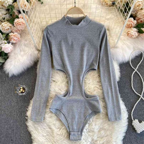 autumn long sleeve bodysuits solid stand collar body femme elegant hollow out waist slim bodycon 210603, Black;white
autumn long sleeve bodysuits solid stand collar body femme elegant hollow out waist slim bodycon 210603, Black;white