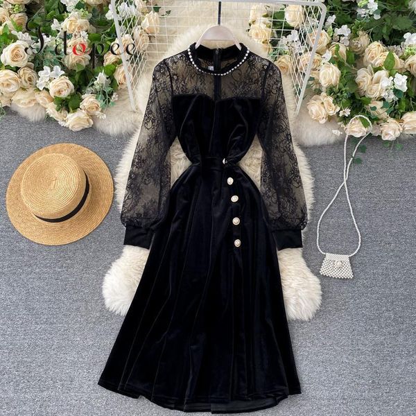 casual dresses dress women autumn spring bubble sleeve streetwear perspective solid color elegant velvet collect waist comfort sexy, Black;gray
casual dresses dress women autumn spring bubble sleeve streetwear perspective solid color elegant velvet collect waist comfort sexy, Black;gray