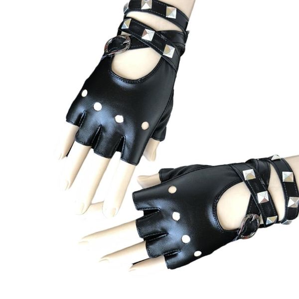 five fingers gloves women punk rock half finger gothic wristband closure studded design biker fingerless mitten roleplay accessory, Blue;gray
five fingers gloves women punk rock half finger gothic wristband closure studded design biker fingerless mitten roleplay accessory, Blue;gray