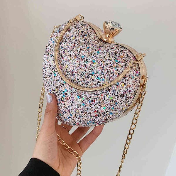 evening bags heart women wedding handbags with handle evening bags sequined chain shoulder female design purse 220314
evening bags heart women wedding handbags with handle evening bags sequined chain shoulder female design purse 220314