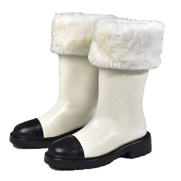 boots winter shoes women long snow natural leather wool knee thick soled plush warm comfortable casual booties, Black
boots winter shoes women long snow natural leather wool knee thick soled plush warm comfortable casual booties, Black